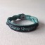 Black with Turquoise Lettering (braided) - M