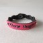 Pink with Black Lettering (braided) - L